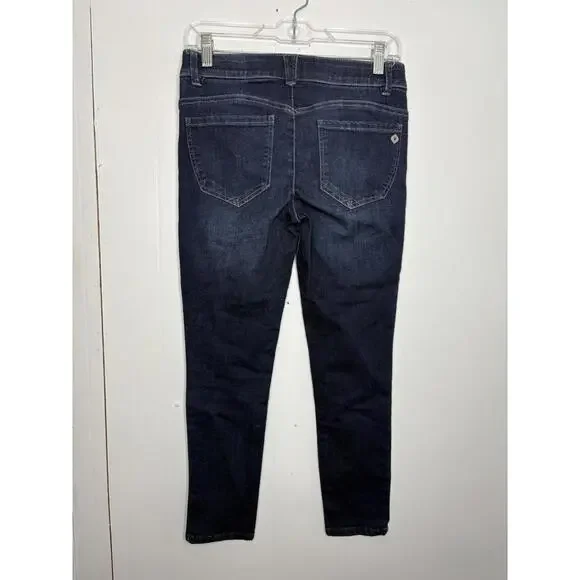 Democracy Jeans Womens 4P Ab solution Dark Wash Skinny Fit Stretchy Waistband - Picture 2 of 6